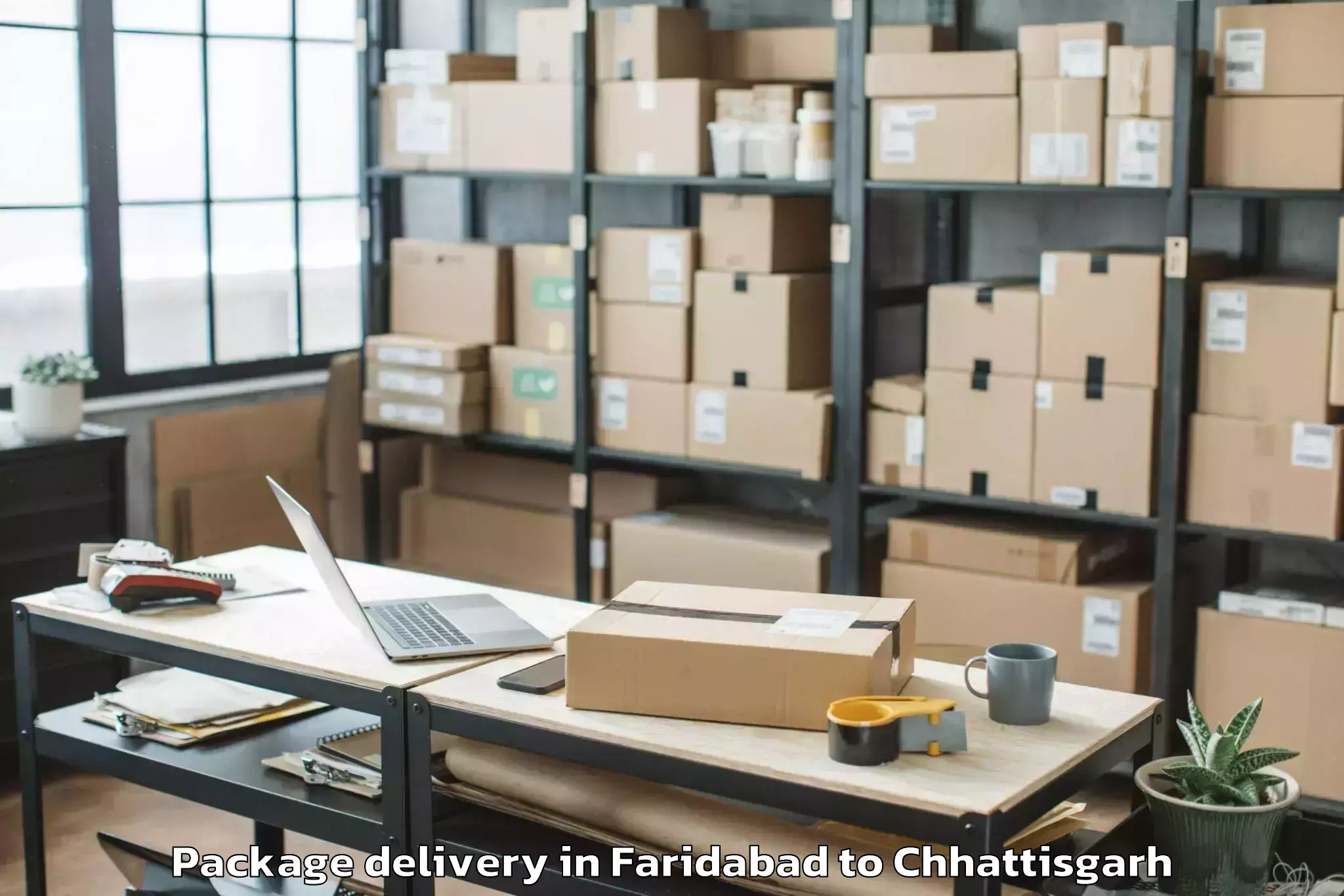 Discover Faridabad to Saraipali Package Delivery